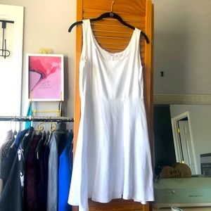 White NY&Co Fit and Flare Dress